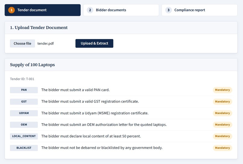 GeM Bid Compliance Verifier – screenshot 4