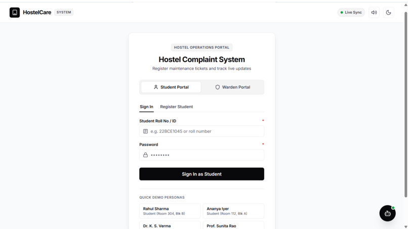 SMART HOSTEL MANAGEMENT  FOR EDUCATIONAL INSTITUTIONS – screenshot 1