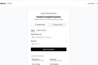 SMART HOSTEL MANAGEMENT  FOR EDUCATIONAL INSTITUTIONS
