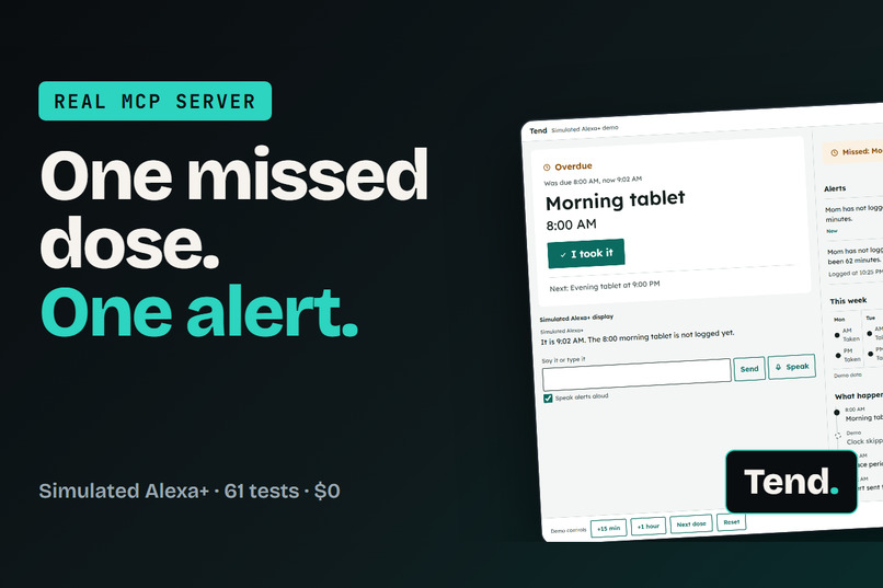 Tend: a care-coordination MCP server  – screenshot 1