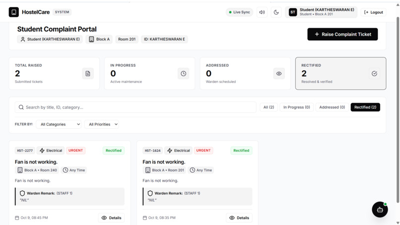 SMART HOSTEL MANAGEMENT  FOR EDUCATIONAL INSTITUTIONS – screenshot 5