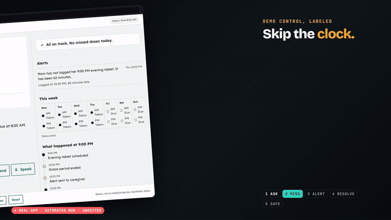 Tend: a care-coordination MCP server  – screenshot 2