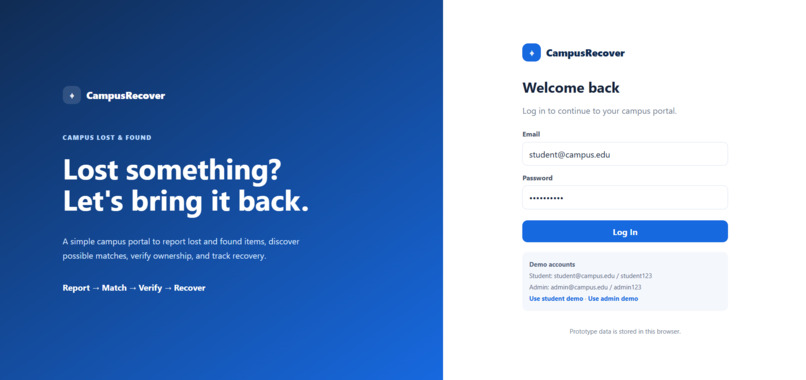Campus recover – screenshot 3