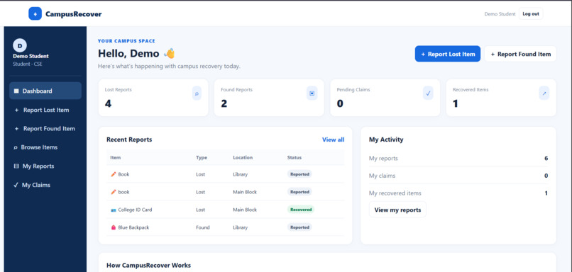 Campus recover – screenshot 1