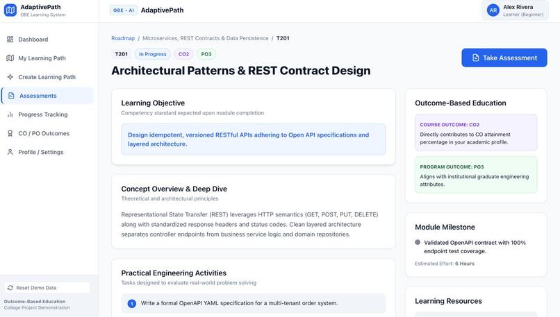 Agentic Personalized Learning Path Generator for OBE – screenshot 5
