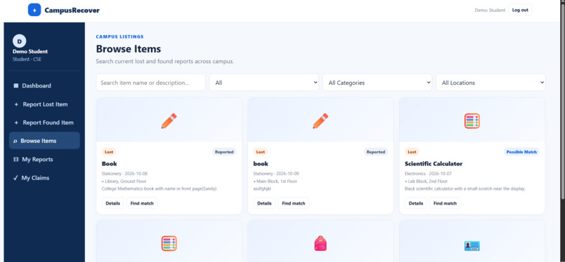 Campus recover – screenshot 4