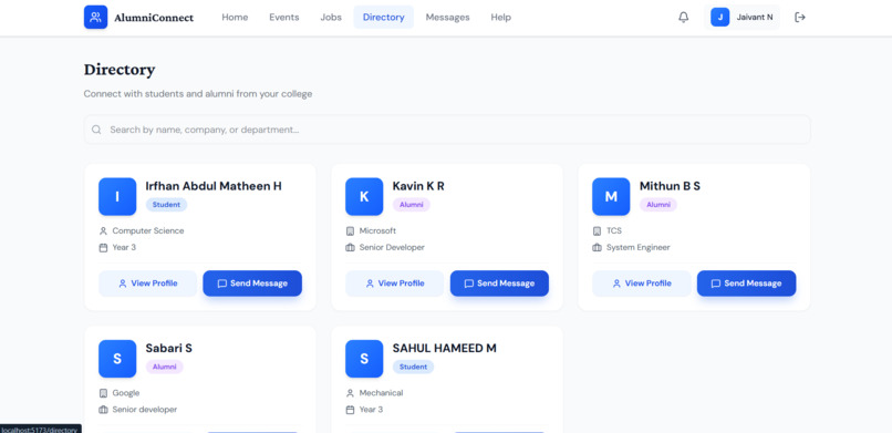 Alumni Networking and Mentorship Portal – screenshot 4