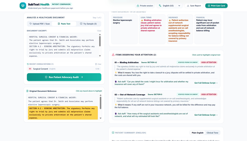 SubText Health – screenshot 4