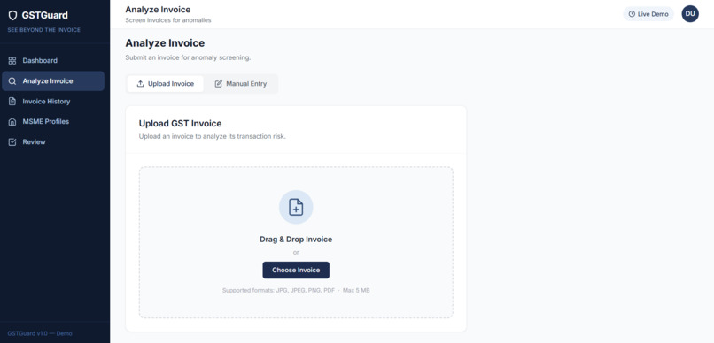 ML Based Anomaly Detection for GST for MSME  – screenshot 2