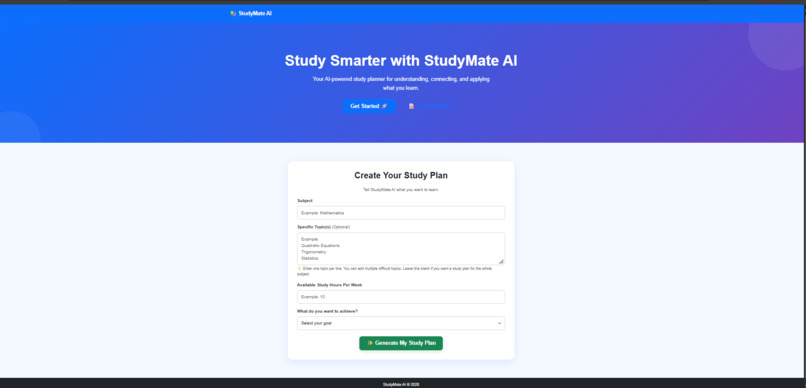 StudyMate AI – screenshot 1