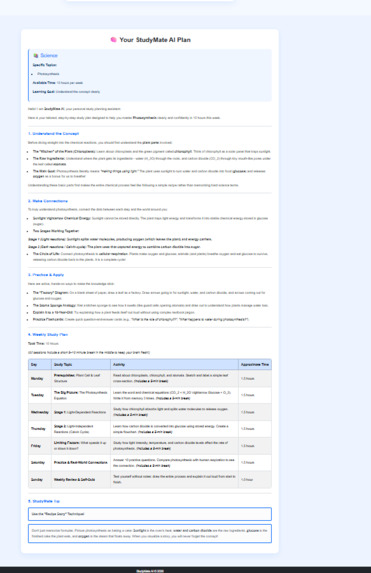StudyMate AI – screenshot 2