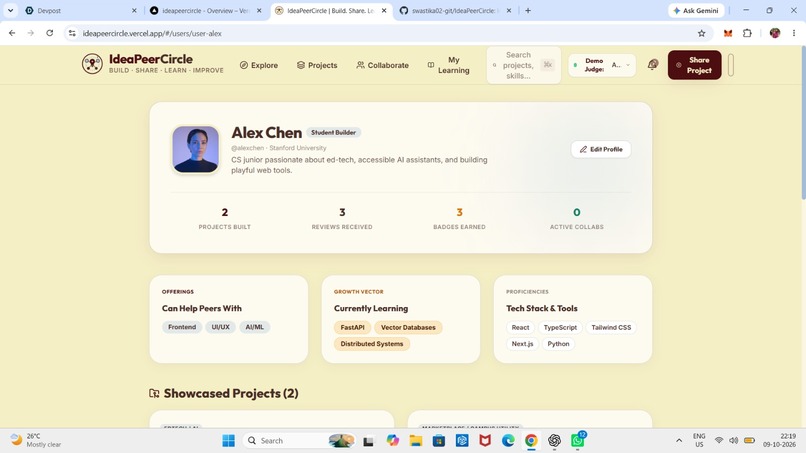 IdeaPeerCircle – screenshot 2