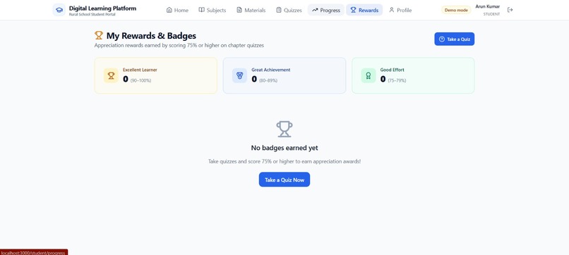 DIGITAL LEARNING PLATFORM FOR RURAL STUDENTS – screenshot 4
