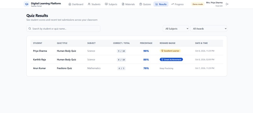 DIGITAL LEARNING PLATFORM FOR RURAL STUDENTS – screenshot 10