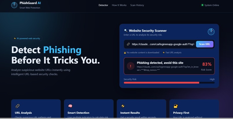 Phishing Guard Lookalike URL Detector(Luminex) – screenshot 1