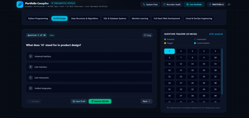 AI Powered Automated Portfolio compiler  – screenshot 1