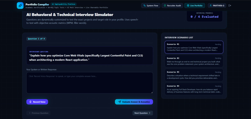 AI Powered Automated Portfolio compiler  – screenshot 2