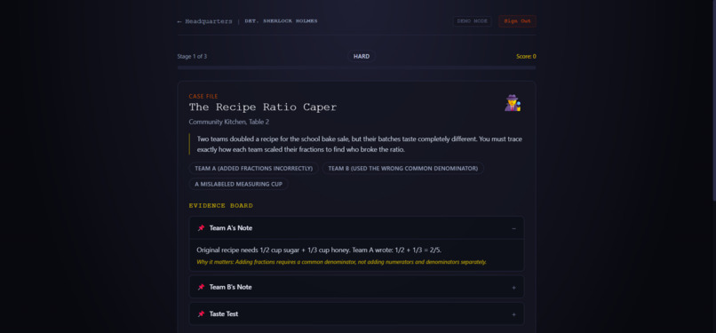 concept detective AI – screenshot 2