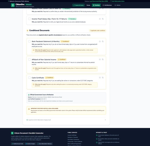 Generative AI-Powered Citizen Rights Information System – screenshot 3