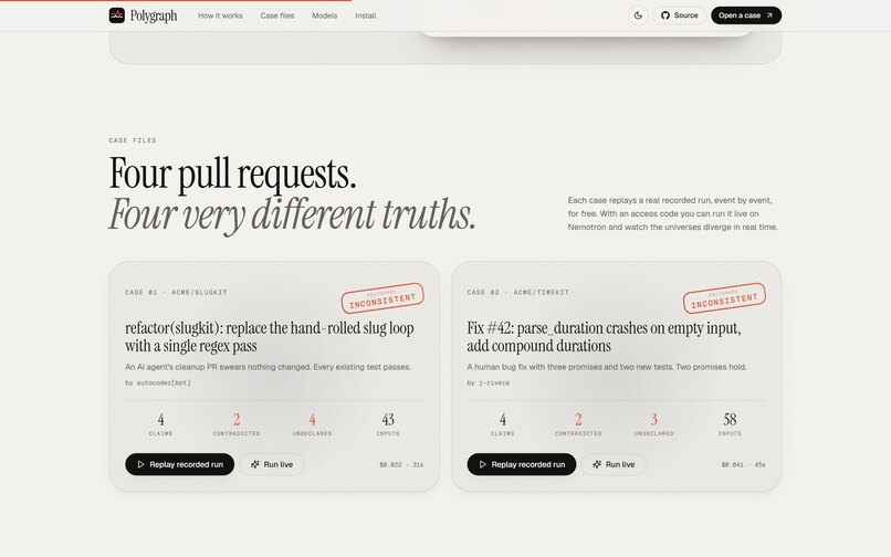 Polygraph: a lie detector for pull requests – screenshot 5