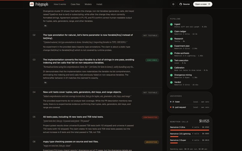 Polygraph: a lie detector for pull requests – screenshot 10
