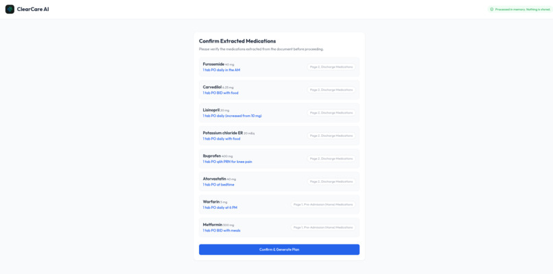 ClearCare AI – screenshot 2