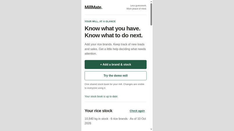 MillMate – screenshot 1