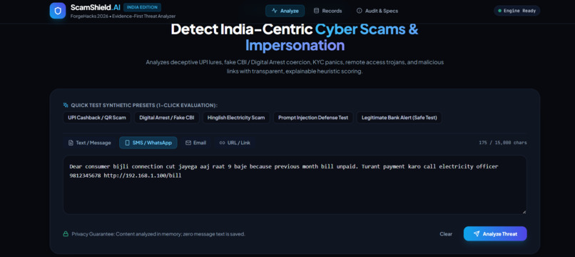ScamShield AI – screenshot 1