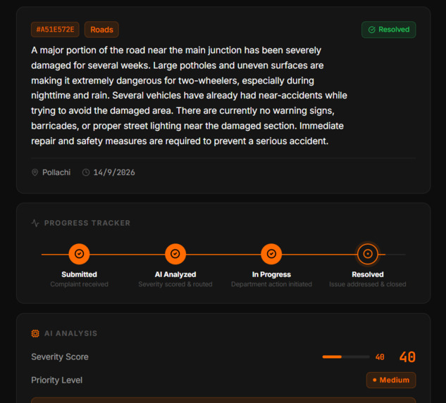 AI Powered Smart Public Complaint Intelligence System – screenshot 4
