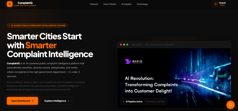 AI Powered Smart Public Complaint Intelligence System – screenshot 8