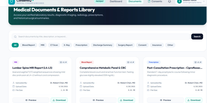 SMART CONSENT & PATIENT MEDICAL DOCUMENTATION PORTAL – screenshot 2