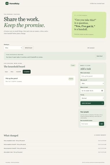 HomeRelay – screenshot 2