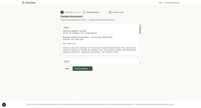 CivicClear AI – screenshot 1