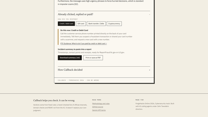 Callback – screenshot 4