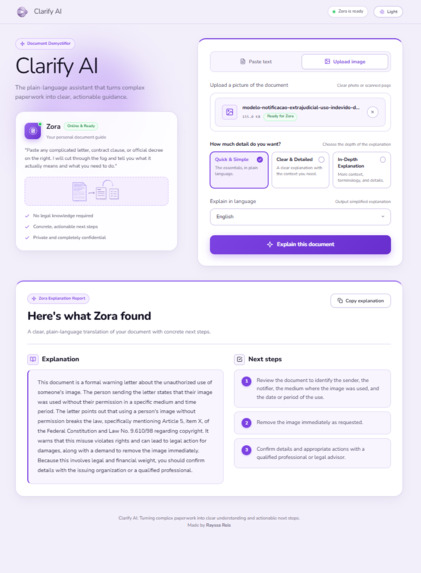 Clarify AI – screenshot 1