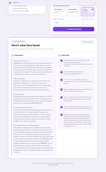Clarify AI – screenshot 2