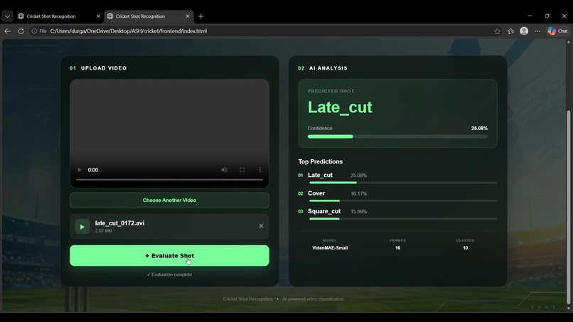 CricketIQ: AI-Powered Cricket Shot Recognition – screenshot 2