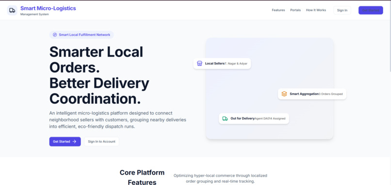 Smart Micro-Logistics Management System – screenshot 1