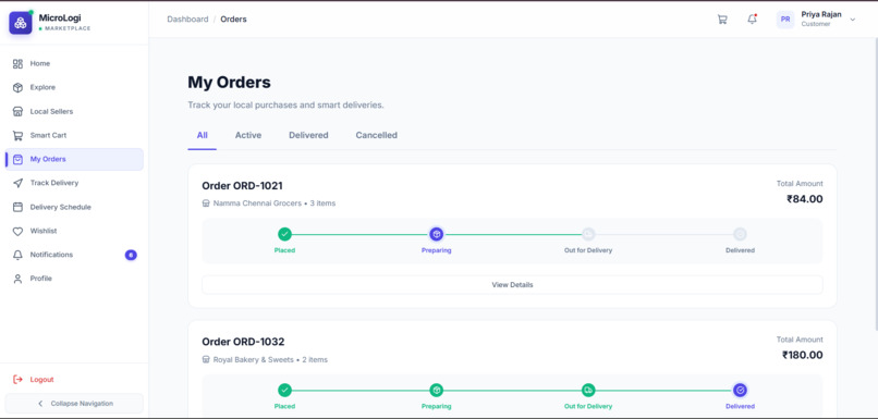 Smart Micro-Logistics Management System – screenshot 3