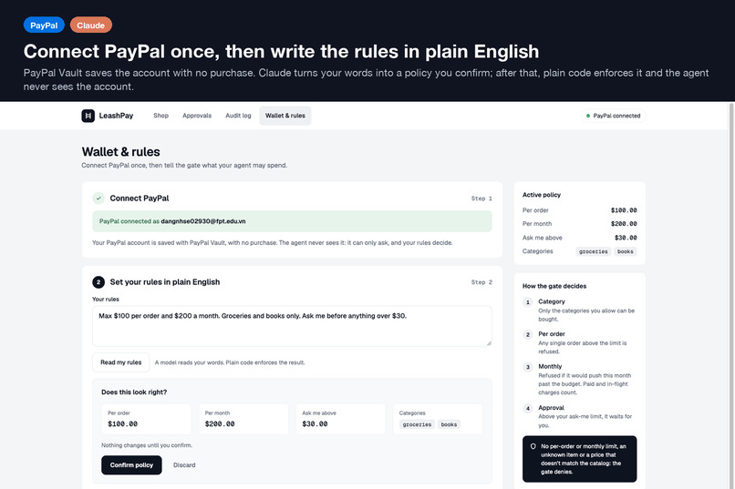 LeashPay – screenshot 2