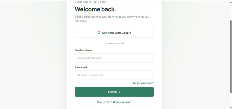 Filler — AI-Powered Developer Skill Gap Analyzer – screenshot 3