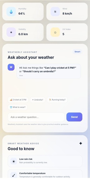 Weatherly — Smart Weather Assistant – screenshot 2