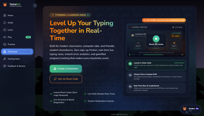 TypingBull AI Classroom Coach – screenshot 5