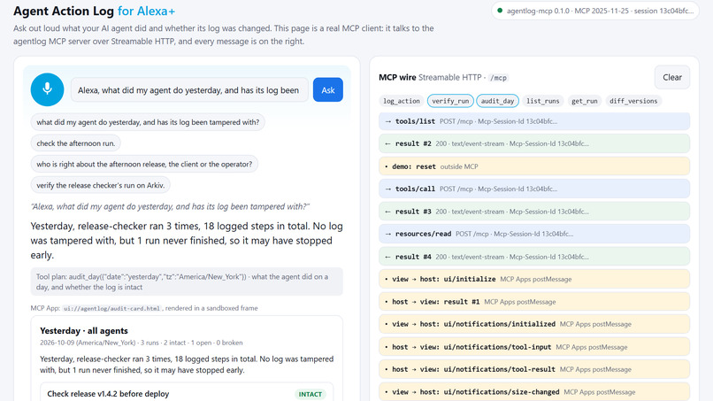 agentlog-mcp – screenshot 3