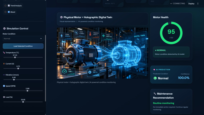 AI Predictive Maintenance System for Industrial Motors  – screenshot 2