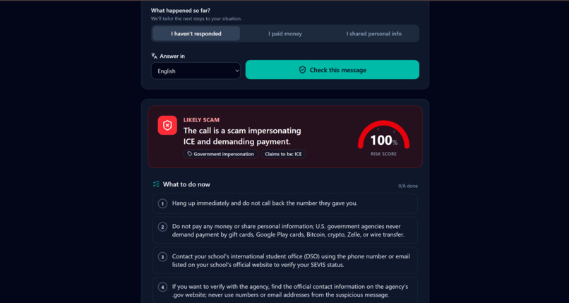 VisaShield – screenshot 1