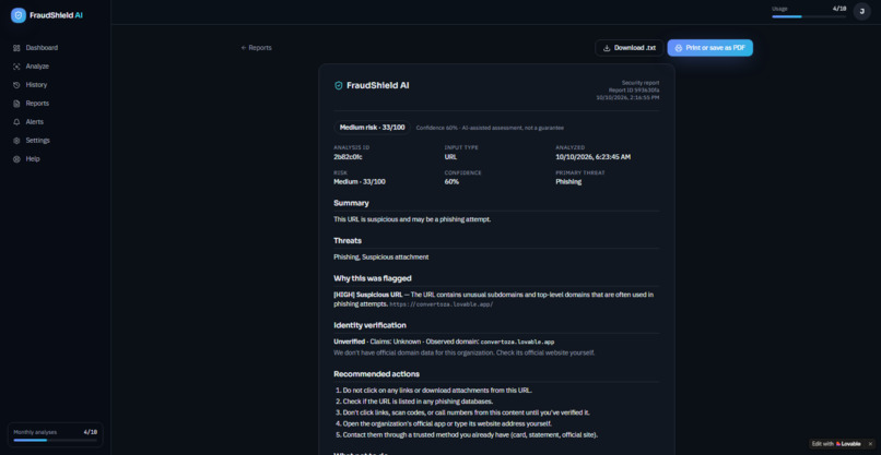FraudShield AI – screenshot 4
