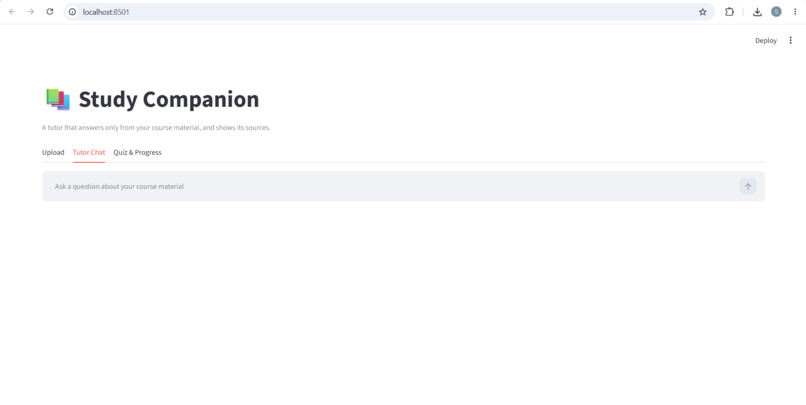 Study Companion: A Source-Cited AI Tutor – screenshot 2