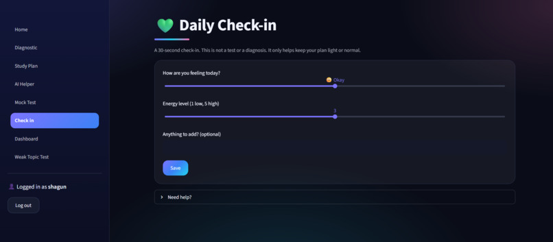 Adaptly: a study companion that adapts to you – screenshot 4