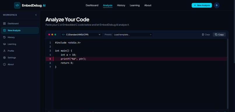 EmbedDebug AI – screenshot 2